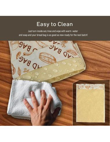 Bolsa de Pan de Cera de Abeja EdenEcho XL 33x43cm Ecológica