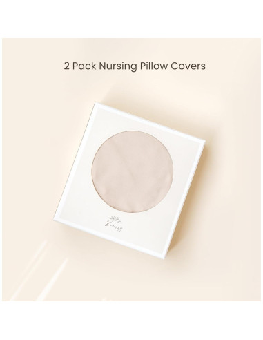Konssy 2 Fundas de Almohada de Lactancia Elásticas Beige