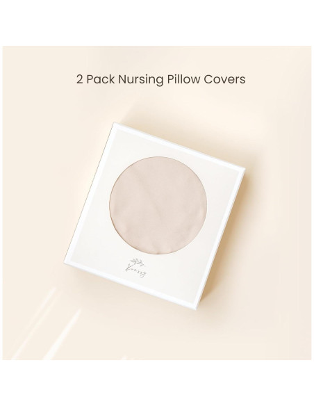 Konssy 2 Fundas de Almohada de Lactancia Elásticas Beige
