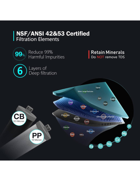 Filtro de Agua Bajo Fregadero Frizzlife DW10 2 Etapas 0.5 Micrones