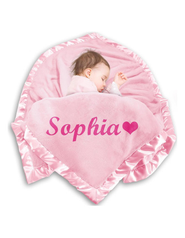 Manta Personalizada Yofair 91x91 cm para Bebés con Nombre