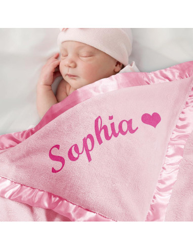 Manta Personalizada Yofair 91x91 cm para Bebés con Nombre