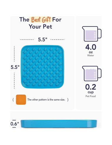 Alimentador Lento Cerámico LE TAUCI PET 13.97 cm Set 2 Azul Naranja
