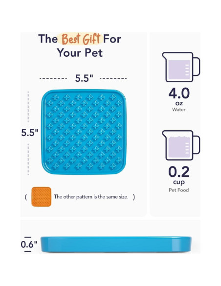 Alimentador Lento Cerámico LE TAUCI PET 13.97 cm Set 2 Azul Naranja