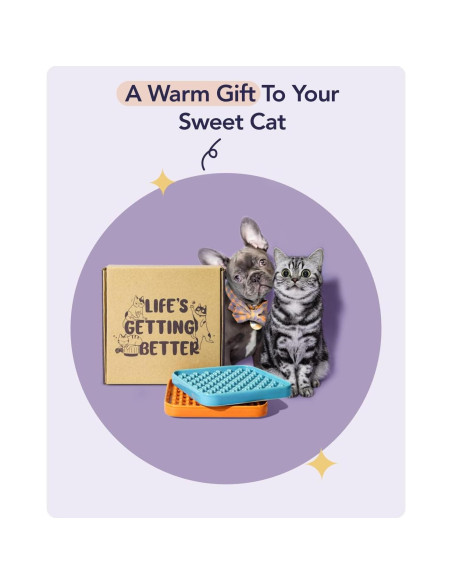 Alimentador Lento Cerámico LE TAUCI PET 13.97 cm Set 2 Azul Naranja