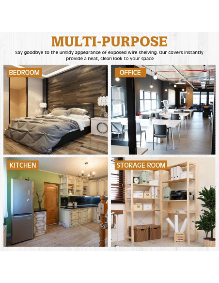 Cubiertas de Estante de Alambre Hoolerry 5 Pcs PVC 24x30.5cm