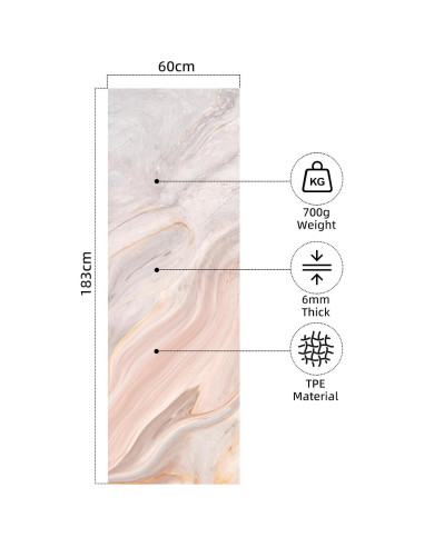 Esterilla de Yoga FOLAI 6mm Antideslizante con Correa