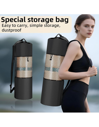 Esterilla de Yoga FOLAI 6mm Antideslizante con Correa