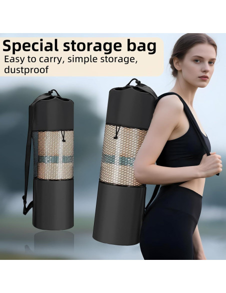 Esterilla de Yoga FOLAI 6mm Antideslizante con Correa