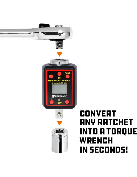 Adaptador de Par Digital Powerbuilt 1/2" 29-147 lb-ft 40-200 Nm