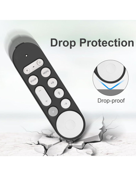 Funda de silicona negra para control remoto Google TV 4K 2024