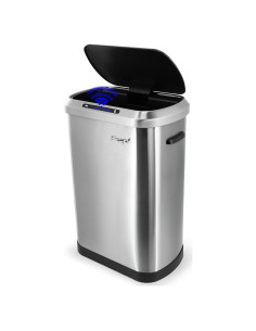 Basurero Automático Elama 50L con Sensor Infrarrojo Plateado