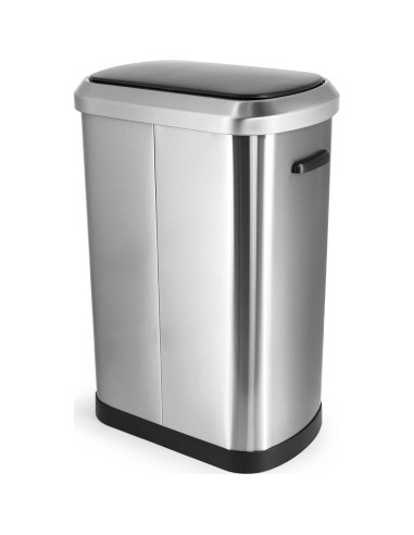 Basurero Automático Elama 50L con Sensor Infrarrojo Plateado