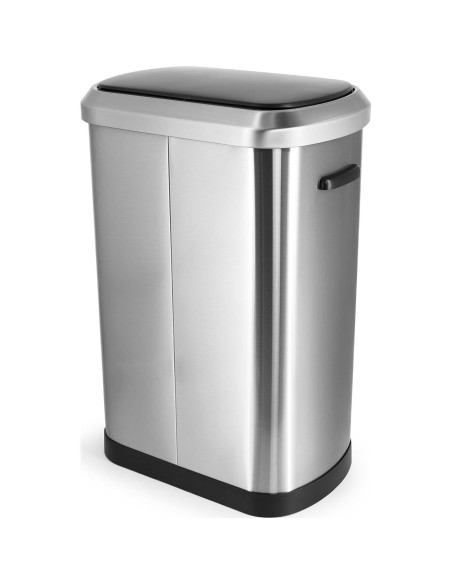 Basurero Automático Elama 50L con Sensor Infrarrojo Plateado