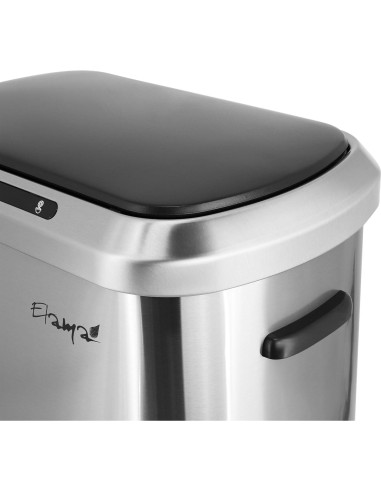 Basurero Automático Elama 50L con Sensor Infrarrojo Plateado