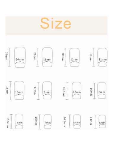 Uñas Postizas Punta Francesa Rosa Brillo Gradiente 24 Piezas