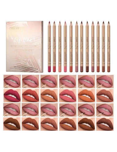 Set de Lápices de Labios Mate Dulele - 12 Colores Cremosos