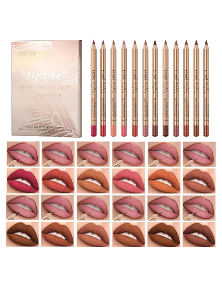 Set de Lápices de Labios Mate Dulele - 12 Colores Cremosos