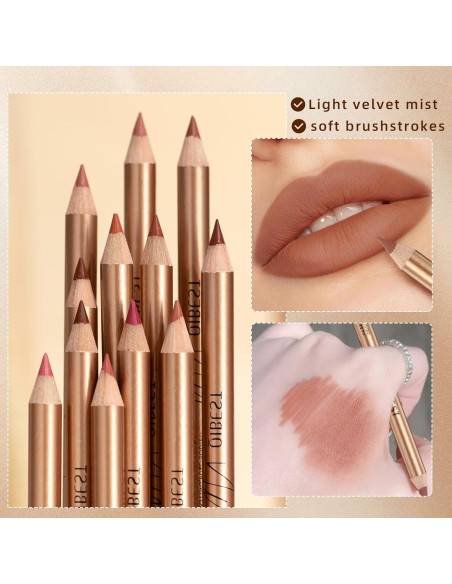 Set de Lápices de Labios Mate Dulele - 12 Colores Cremosos