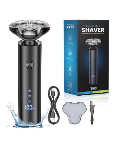 Afeitadora eléctrica BS-8012 con 3 cuchillas, carga rápida USB-C