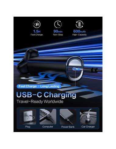 Afeitadora eléctrica BS-8012 con 3 cuchillas, carga rápida USB-C