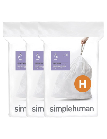 Bolsas de Basura Ajustadas simplehuman Código H 35L 60 Contador