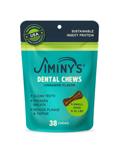 Masticables Dentales Jiminy's para Perros X-Pequeños 38ct