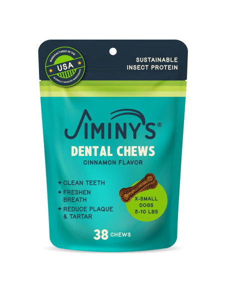 Masticables Dentales Jiminy's para Perros X-Pequeños 38ct