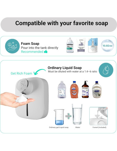 Dispensador Automático de Jabón Espumoso SEMPLIS 320 ml