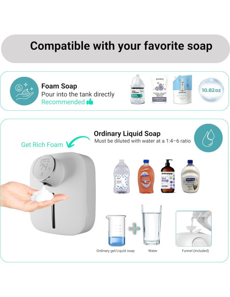 Dispensador Automático de Jabón Espumoso SEMPLIS 320 ml Dispensador Automático de Jabón Espumoso SEMPLIS 320 ml