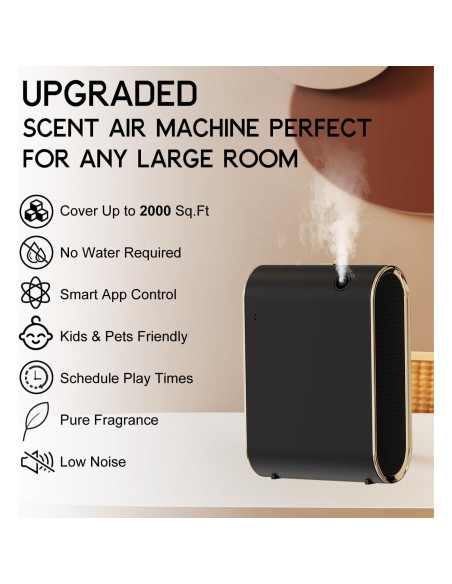 Difusor de Aromas SWUVUXO Negro 350ml Control App