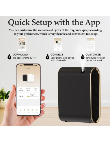 Difusor de Aromas SWUVUXO Negro 350ml Control App