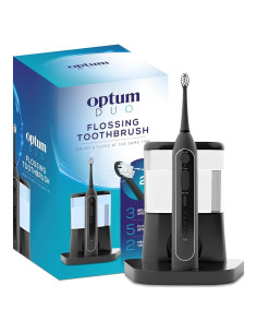 Cepillo de dientes eléctrico 2 en 1 Synergy Brands - Hilo dental y 40k vibraciones