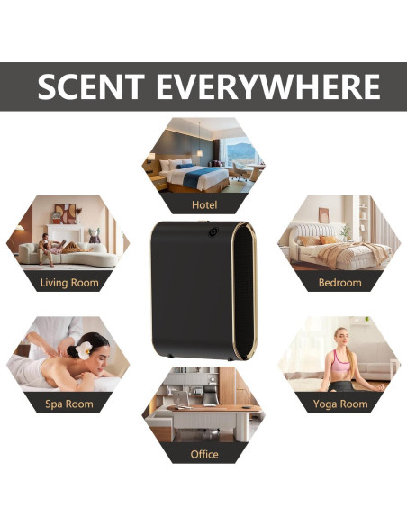 Difusor de Aromas SWUVUXO Negro 350ml Control App