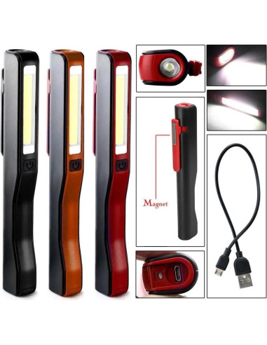 Luz de Trabajo LED COB Recargable Regalo de Lily - 800 Lúmenes