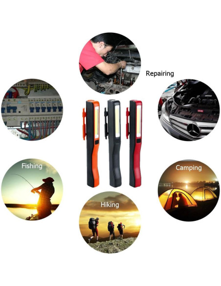 Luz de Trabajo LED COB Recargable Regalo de Lily - 800 Lúmenes