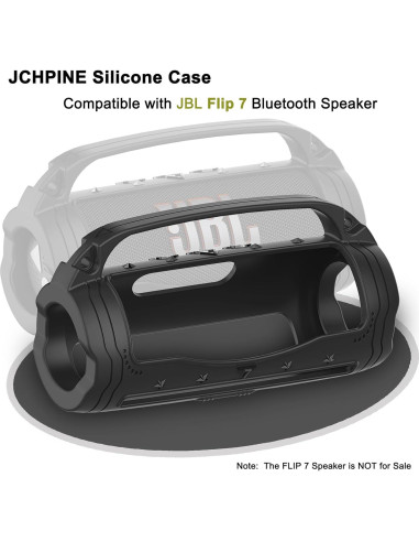 Funda de Silicona JCHPINE para Altavoz JBL Flip 7 - Negro