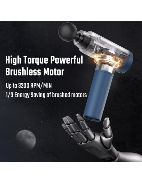 Pistola de Masaje Cotsoco M784, 20 Velocidades, 9 Cabezas