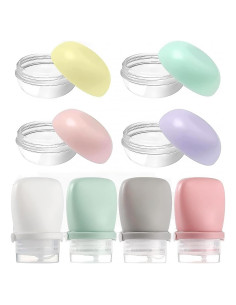 Juego de 10 Botellas de Silicona Liobelon 30ml a Prueba de Fugas