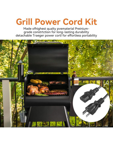 Cable de Alimentación 1.83m Traeger KIT0257 para Parrillas