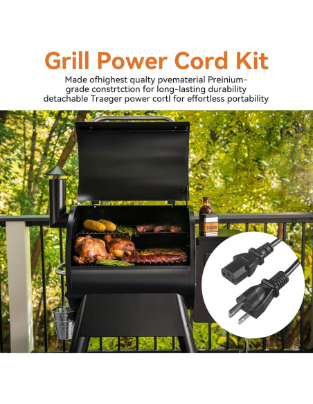 Cable de Alimentación 1.83m Traeger KIT0257 para Parrillas