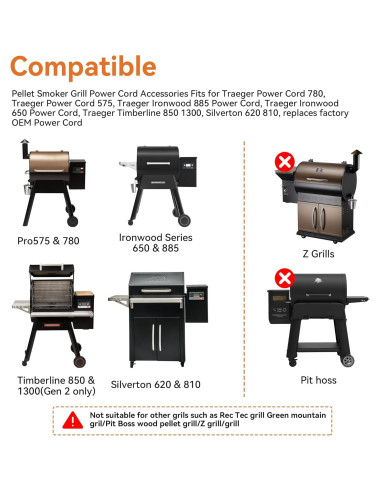Cable de Alimentación 1.83m Traeger KIT0257 para Parrillas