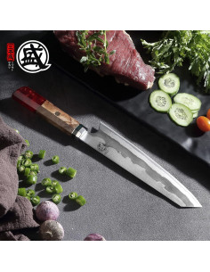 Cuchillo Kiritsuke Japonés MITSUMOTO SAKARI 20.3 cm Damasco 440C 2