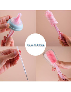 Set de Cepillos para Biberones 6 en 1 Camelcell Rosa Claro 2