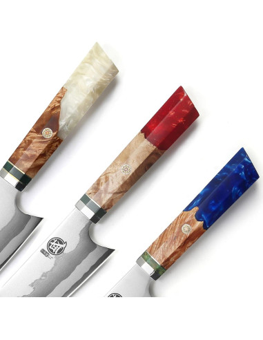 Cuchillo Kiritsuke Japonés MITSUMOTO SAKARI 20.3 cm Damasco 440C