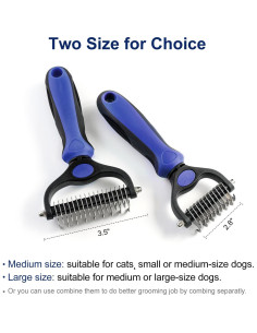 Rastrillo de Aseo WePet para Perros y Gatos Grande Azul 2