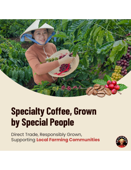 Café en Grano Saigondan Aventura 340g - 100% Robusta Vietnamita