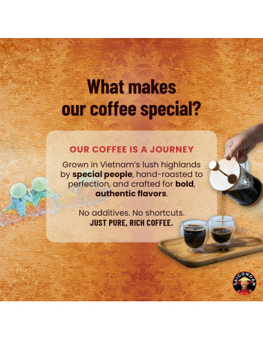 Café en Grano Saigondan Aventura 340g - 100% Robusta Vietnamita