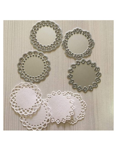 Juego de Troqueles de Metal VVS 4 Patrones Bordes Redondos