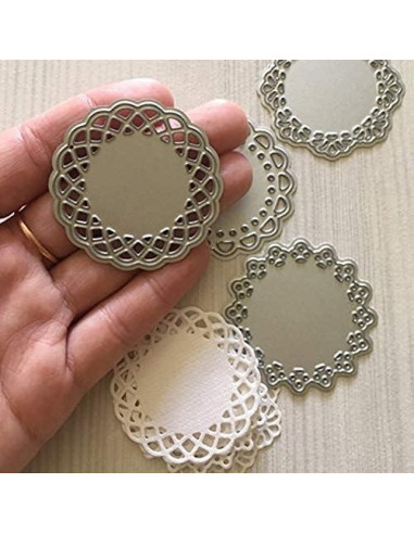 Juego de Troqueles de Metal VVS 4 Patrones Bordes Redondos